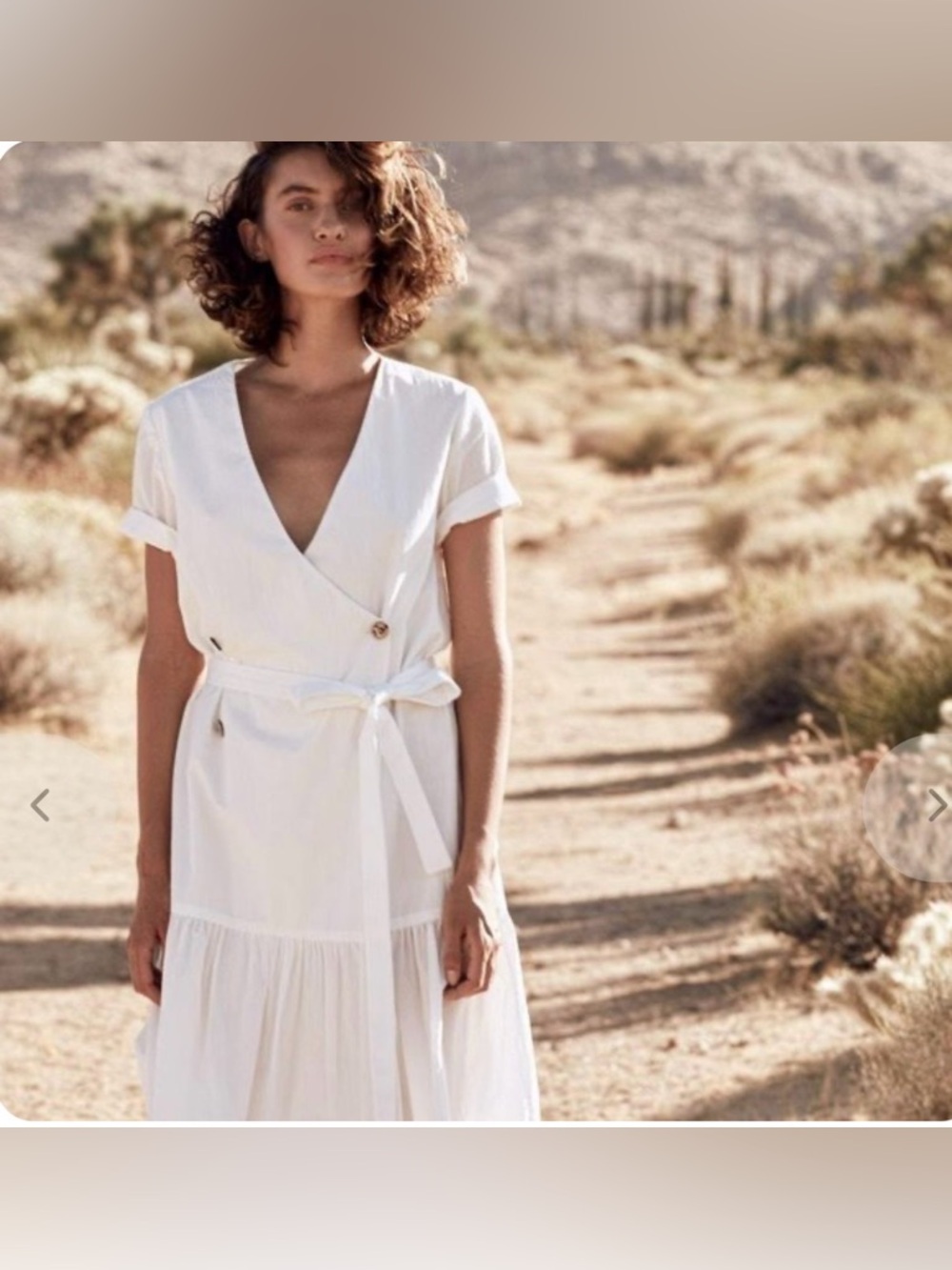 CHISTINE ALCALAY Double-Breasted Dress
with Belt, Size M